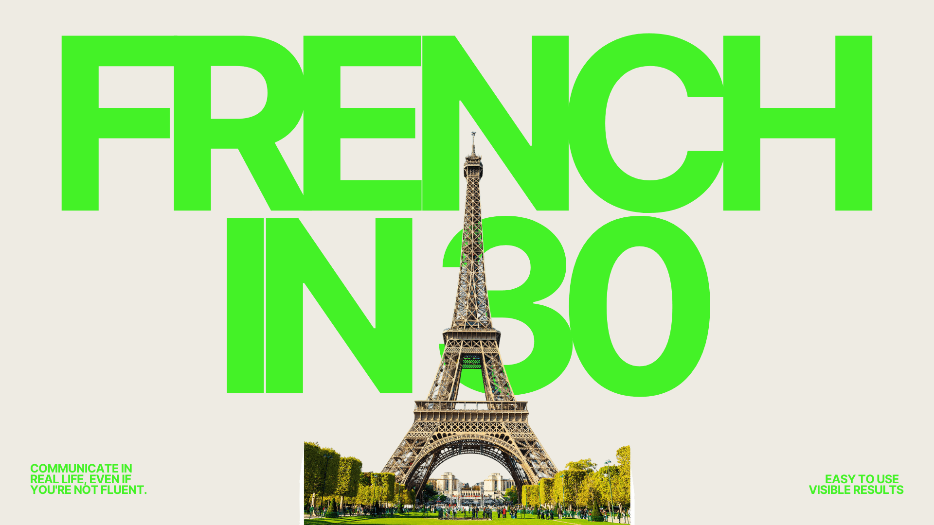 an image of Paris with French in 30 learning program for expats and travelers